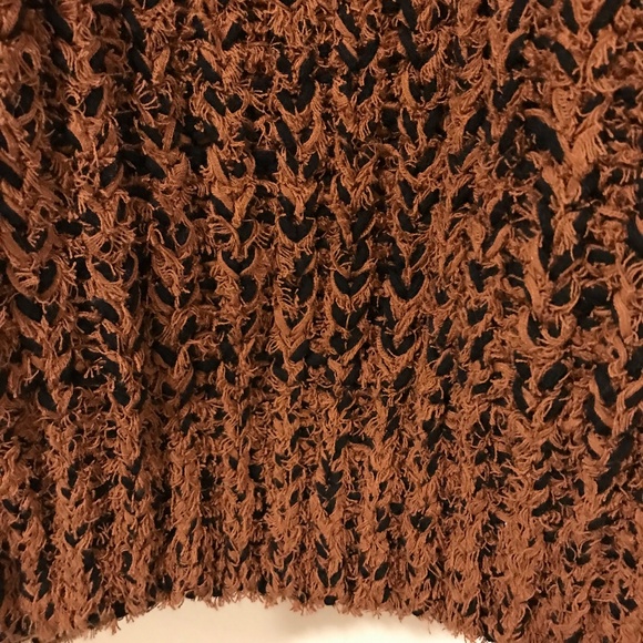 NWT Aritzia Wilfred sweater women L brown/black cotton chunky cozy bohemian - Picture 5 of 11